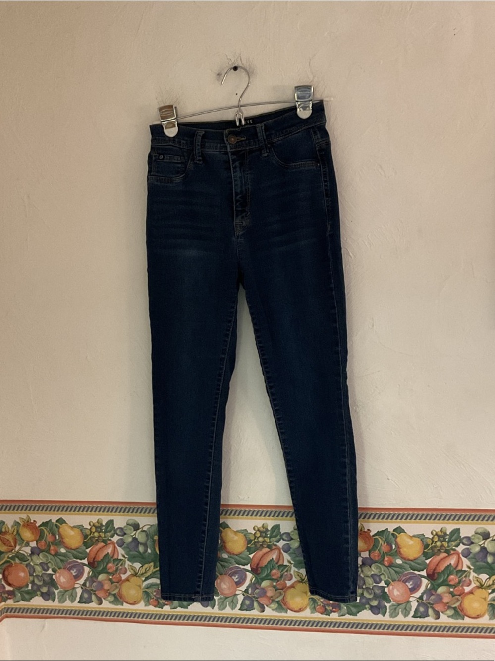 Curve Appeal Essential High Rise Skinny Jeans Size 4 Dark Wash - Picture 1 of 7